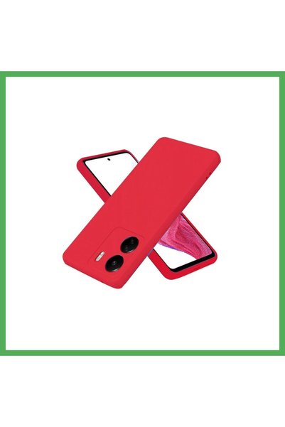 Nur store Çanta حافظة متوافقة مع هاتف Redmi 13C من السيليكون الأول - أحمر BEZOSS