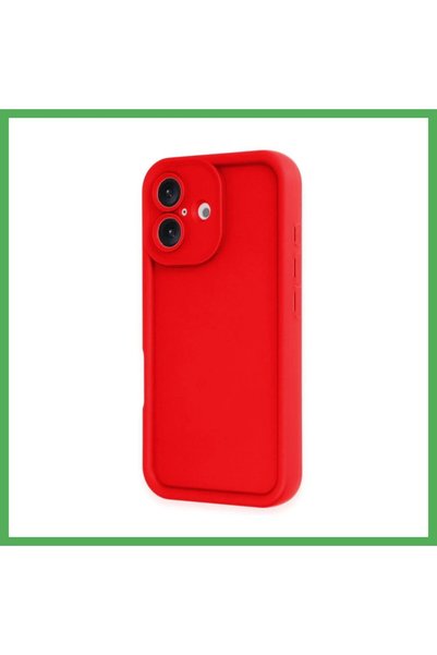 Nur store Çanta iPhone 16 Compatible Case Viera Silicone - Red Bezoss