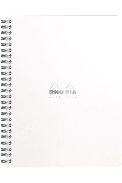 Rhodia 193441C - دفتر ملاحظات حلزوني (مغلف بالكامل) أبيض - A5+ - مسطر بنقاط -...