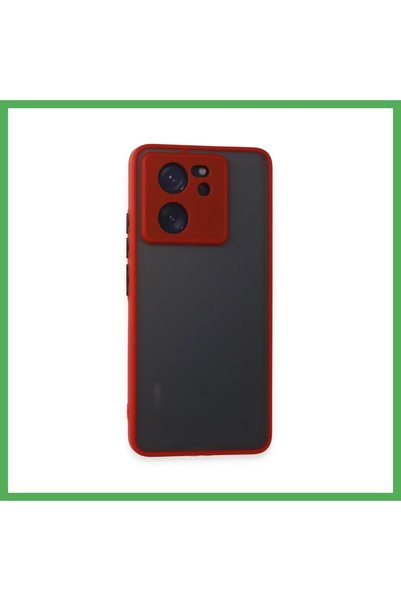 Nur store Çanta غطاء سيليكون مونتريال متوافق مع هاتف Mi 13T Pro - أحمر BEZOSS