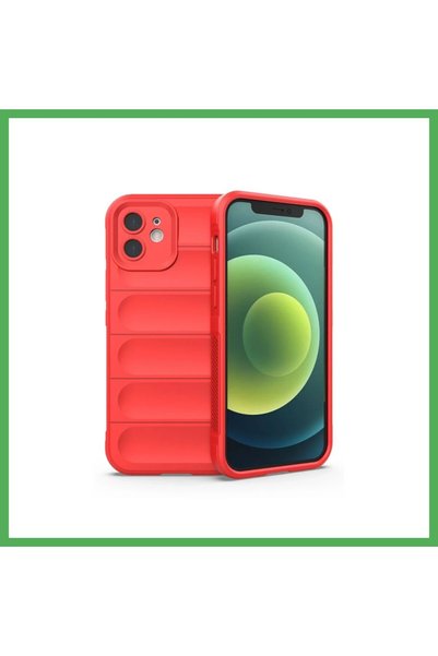 Nur store Çanta iPhone 12 Compatible Case Optimum Silicone - Red Bezoss