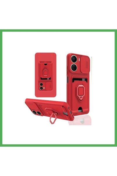 Nur store Çanta Vivo Y16 Compatible Case Zuma Silicone with Business Card Hol...