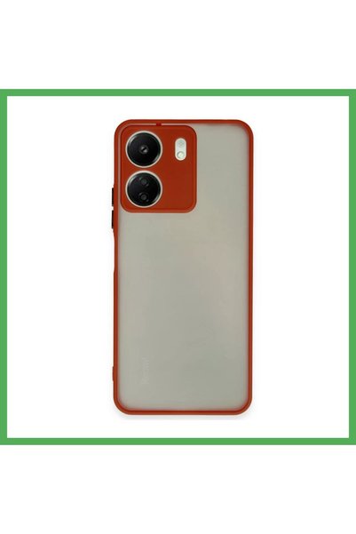 Nur store Çanta غطاء سيليكون مونتريال متوافق مع هاتف Redmi 13C - أحمر BEZOSS