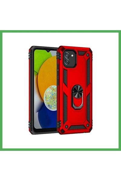 Nur store Çanta غطاء سيليكون متوافق مع هاتف سامسونج جالاكسي A03 مع حلقة صوفيا...