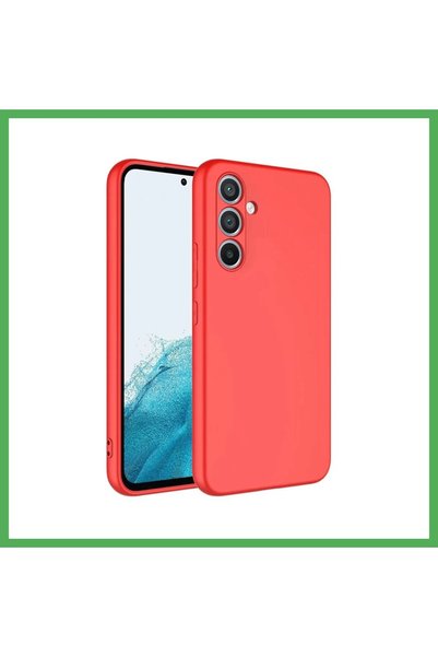 Nur store Çanta حافظة سيليكون متوافقة مع هاتف سامسونج جالاكسي A16 5G - أحمر B...