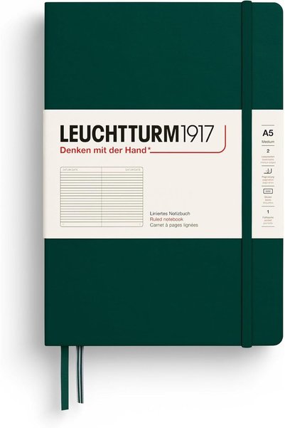 Leuchtturm1917 367256 دفتر ملاحظات متوسط الحجم (A5)، غلاف صلب، 251 صفحة مرقمة...