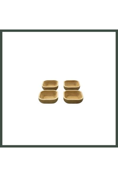Generic Brand Bamboo 4-Piece Mini Snack Bowl Nhr
