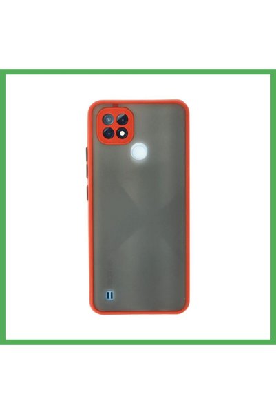 Generic Brand غطاء سيليكون مونتريال متوافق مع هاتف Realme C21 - أحمر BEZOSS