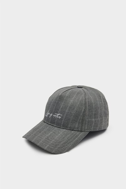 Twn Gray Striped Hat
