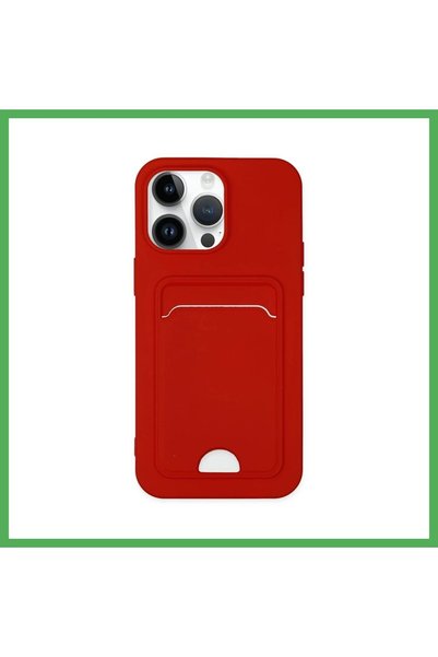 Nur store Çanta حافظة سيليكون متوافقة مع هاتف iPhone 14 Pro مع بطاقة عمل كيلف...