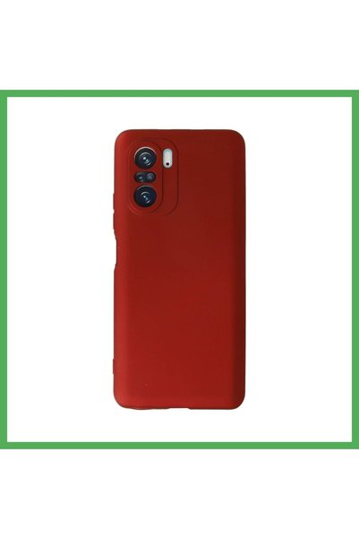 Nur store Çanta حافظة متوافقة مع هاتف Poco F3 من السيليكون الأول - أحمر BEZOSS