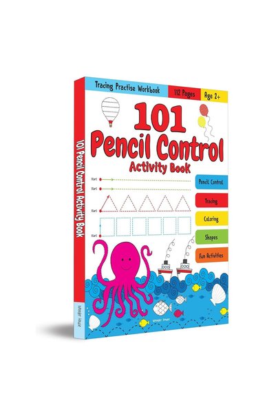 GENERAL كتاب أنشطة التحكم بالقلم 101: كتاب تدريب على التتبع