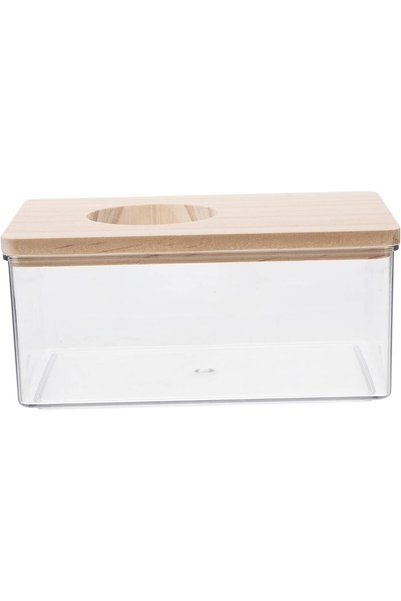 Generic صندوق استحمام شفاف من الأكريليك للهامستر مع غطاء، حوض استحمام صغير لل...
