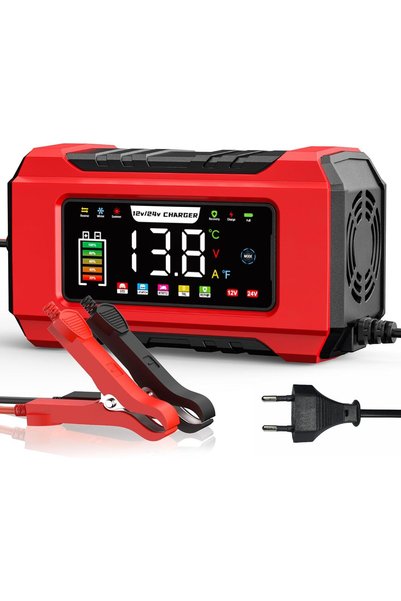 GENERAL 15Amp Car Battery Charger, 12V/24V Automatic Smart Battery Charger