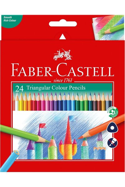 Faber-Castell Yayınları أقلام تلوين فابر كاستل تري جريب لون 24 قلم تلوين