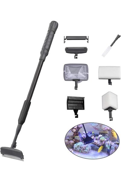 Generic Fish Tank Cleaning Kit,6-In-1 Aquarium Cleaning Tools, with Algae Scr...