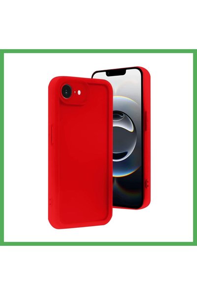 Nur store Çanta iPhone 16E Compatible Case Viera Silicone - Red Bezoss