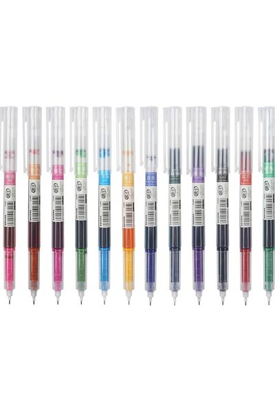 NALACAL Quick Dry Gel Pens, 12 Colour 0.5mm Quick-Dry Multi-Colour Gel Pens, ...