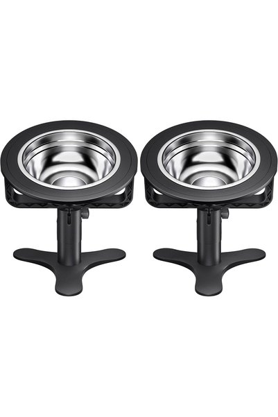 KASTWAVE Raised Cat Bowls, 2 Pcs Height Adjustable Elevated Cat Food Bowl, St...