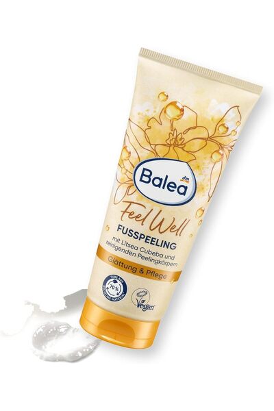 BALEA Feel Well Foot Scrub with Litsea Cubeba and Apricot Kernel Oil, 100 ml