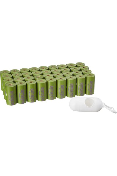 Amazon basics Dog Poop Bags With Dispenser and Leash Clip, Lavender Scented, ...