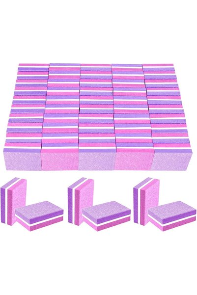 KASTWAVE 50 قطعة من مبردات الأظافر الإسفنجية الصغيرة، 100/180 جريت، مبردات أظ...