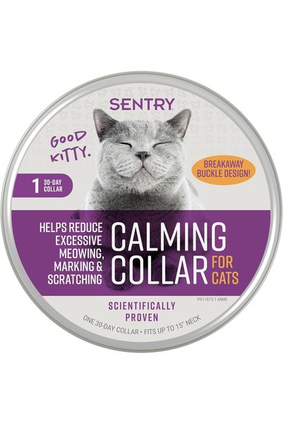 Sentry طوق تهدئة للقطط من PET Care، طوق فيرومون طويل الأمد يساعد على تهدئة ال...