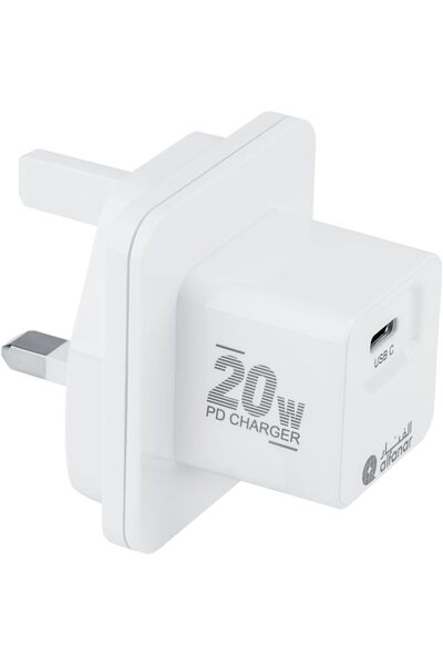 Alfanar شاحن USB سريع بقوة 20 واط بمنفذ واحد من نوع C - يدعم تقنية Power Deli...