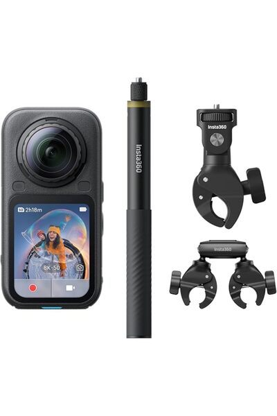 Insta360 X6 360 Camera Motorcycle Bundle | 8K Camera + Motorcycle Kit + 128GB...