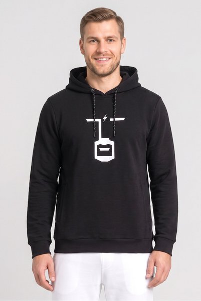 Anta Men Sportswear Fit Long Sleeve Outdoor Hoodie, Black