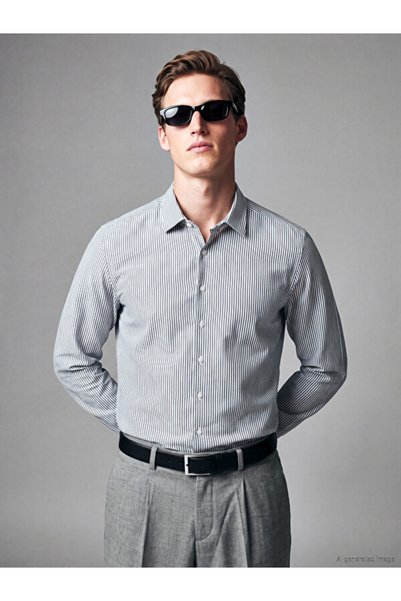LC Waikiki Esvab • Modern & Distinctive Standard Fit Striped Gabardine Men's ...