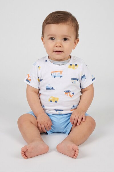 Baby Views Toddlers Boy Stripe 3 Pieces T-shirt And Shorts Set, Multicolor