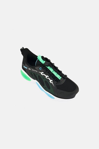 Anta Kids Boy Lace Up Running Shoes, Black