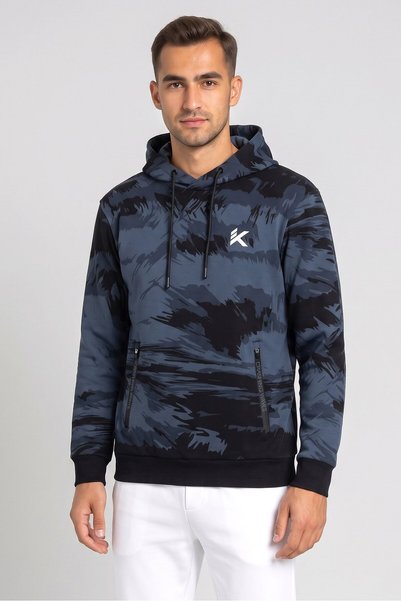Anta Men Sportswear Fit Long Sleeve Outdoor Hoodie, Multicolor