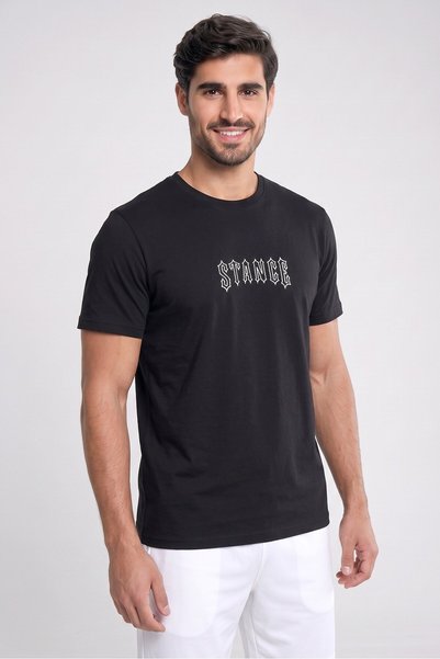 Stance Men Sportswear Fit Short Sleeve Outdoor T-Shirt, Black