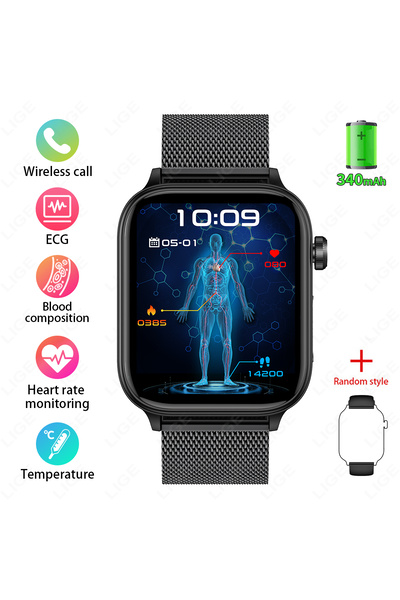 Generic Lige BWET570 ET570 Intelligent Health Functions Wrist Watches Heart R...