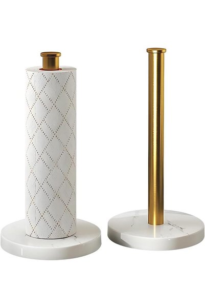 Generic Kitchen Roll Holder Standing Marble Paper Towel Holder Tissue Roll Ho...