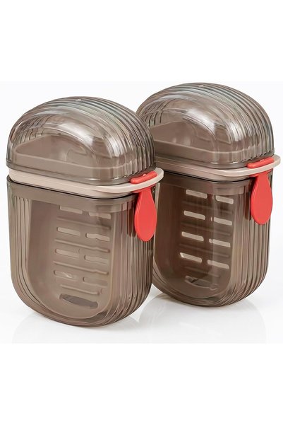 SAGREENY 2-Pack Travel Soap Case, Heavy-Duty Plastic Container with Secure Sn...