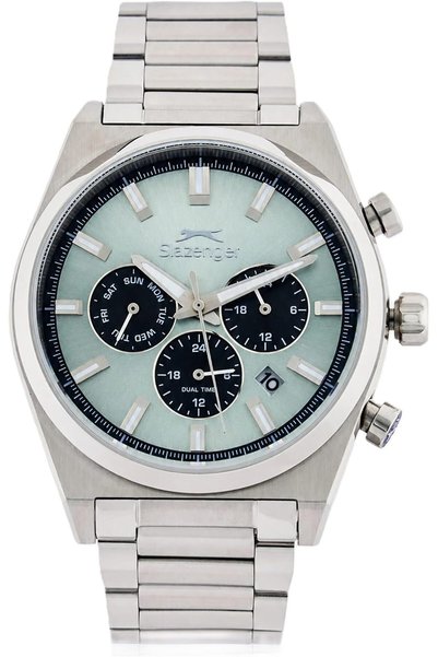 Generic Slzngr Men's SL926312330 38mm Round Analog Watch with Mint Green Dial...