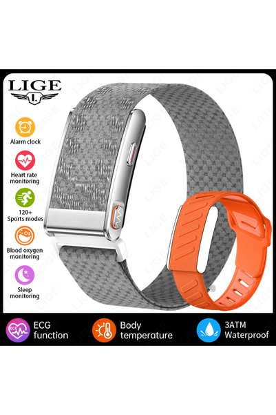 Generic ساعة ذكية LIGE KR96PRO للاستخدام الخارجي واللياقة البدنية، مقاومة للم...