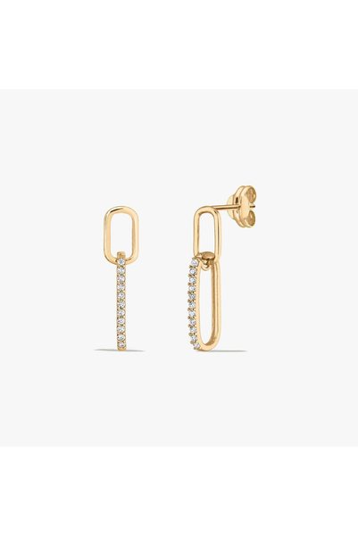 Indira Jewelry Cercei din aur Jessica - Zirconiu