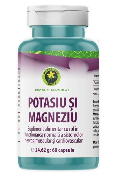 HYPERICUM Potasiu si Magneziu Hypericum, supliment alimentar cu magneziu si p...