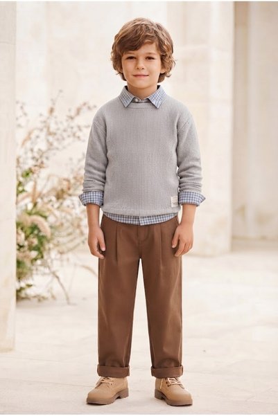 PARK BEBE Set pentru băieți compus din pulover cu guler și pantaloni cu croi ...