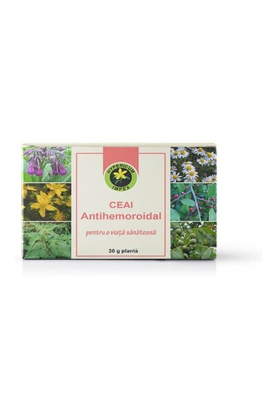 HYPERICUM Ceai Antihemoroidal Hypericum, supliment alimentar din 8 plante, vr...