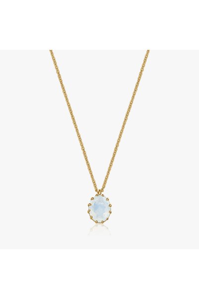 Indira Jewelry Colier din argint Golden Serene - Piatra Lunii