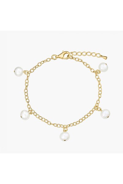 Indira Jewelry Brățară din argint Golden Margot - Perle de Cultură