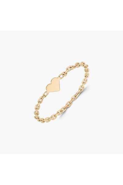 Indira Jewelry Inel din aur Lanț cu inimă