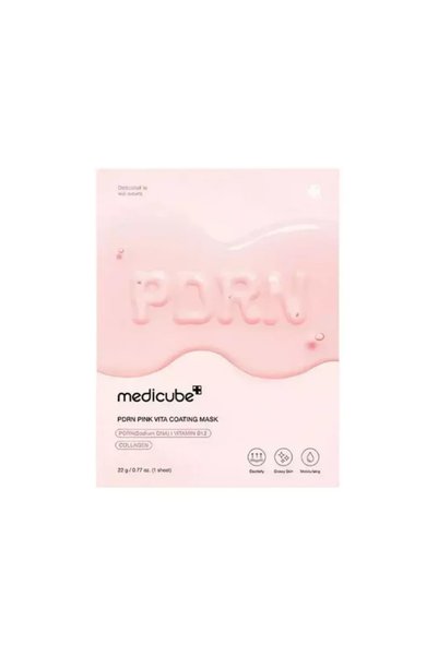 Medicube DNA PDRN Pink Vita Coating Sheet Mask Korean sheet mask for glass sk...