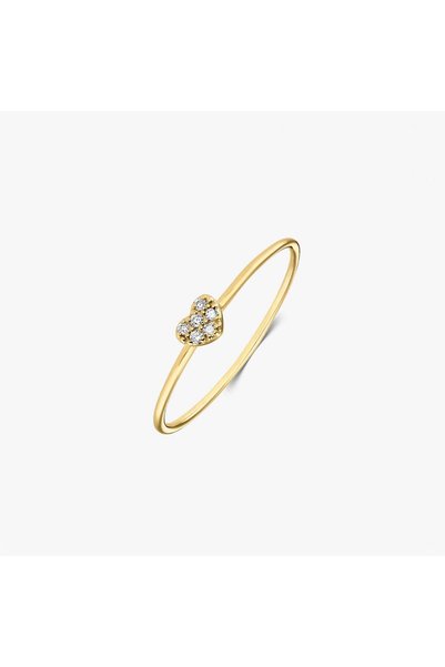 Indira Jewelry Alma yellow gold ring – Diamonds