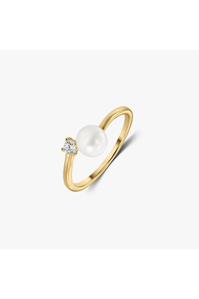 Indira Jewelry Inel din argint Golden Mary - Perle de Cultură
